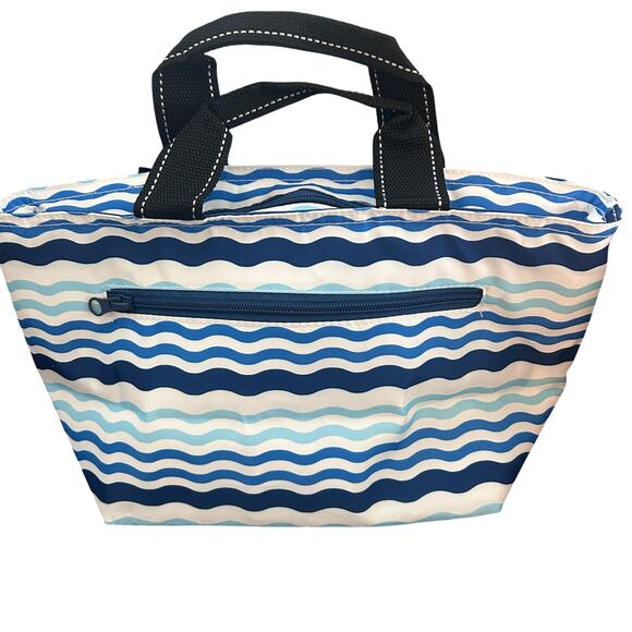 SCOUT Bags Blue Stripes French Waviera Nooner Lunch Box NEW - Picture 5 of 5